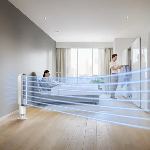 Dyson AM07 Ventilateur tour, Blanc/Argent