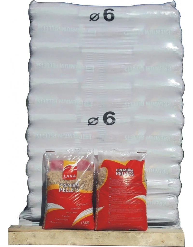 Pellet LAVA 100% résineux – Palette de 65 sacs de 15 kg